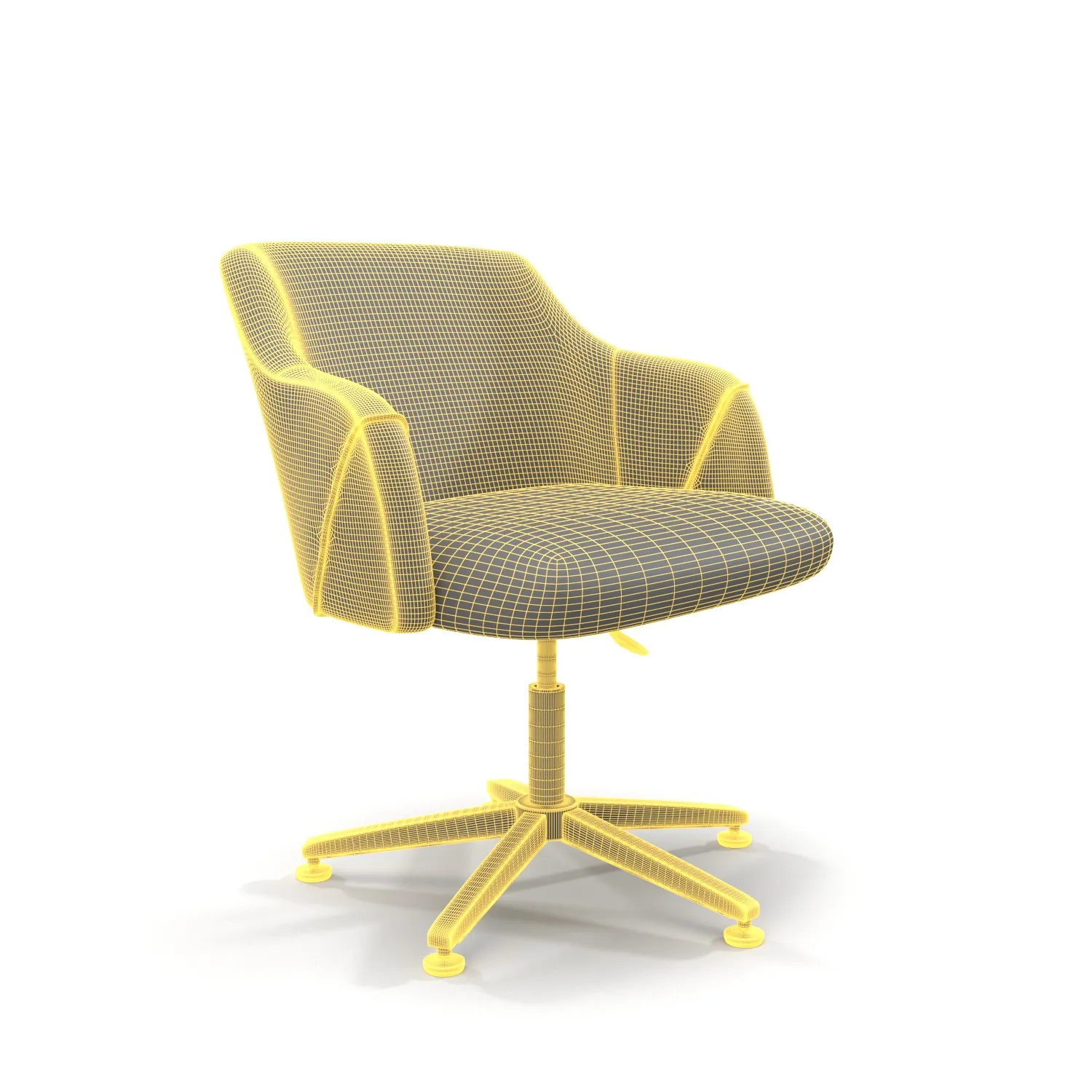 Edna Desk Chair PBR 3D Model_07